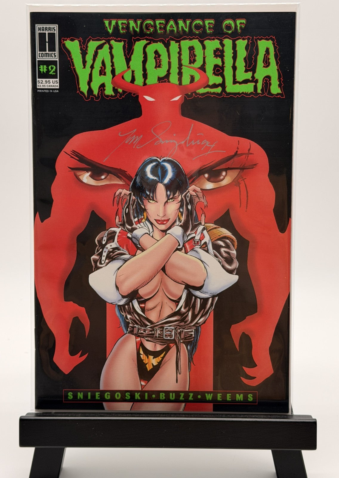 VENGEANCE OF VAMPIRELLA #2 HARRIS COMICS 1994 Signed Comic Book