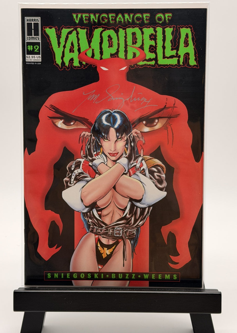 VENGEANCE OF VAMPIRELLA #2 HARRIS COMICS 1994 Signed Comic Book