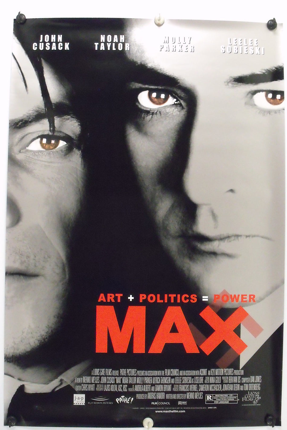 MAX 2002 Original Movie Poster 27x40 DS Rolled John Cusack - Joe's Geek VLT