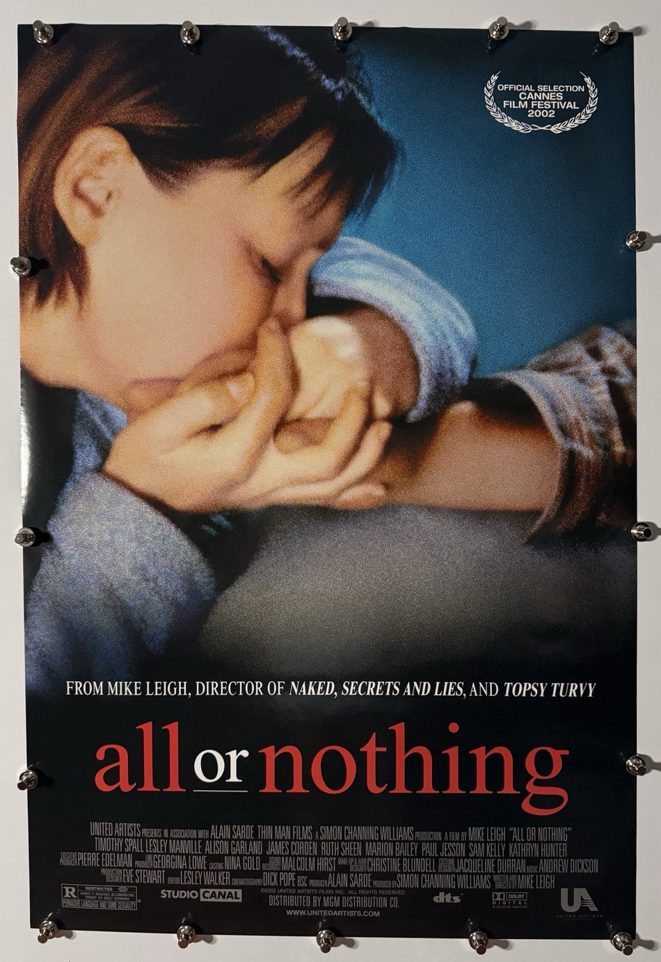 ALL OR NOTHING 2002 Original Movie Poster 27x40 DS Rolled Timothy Spall