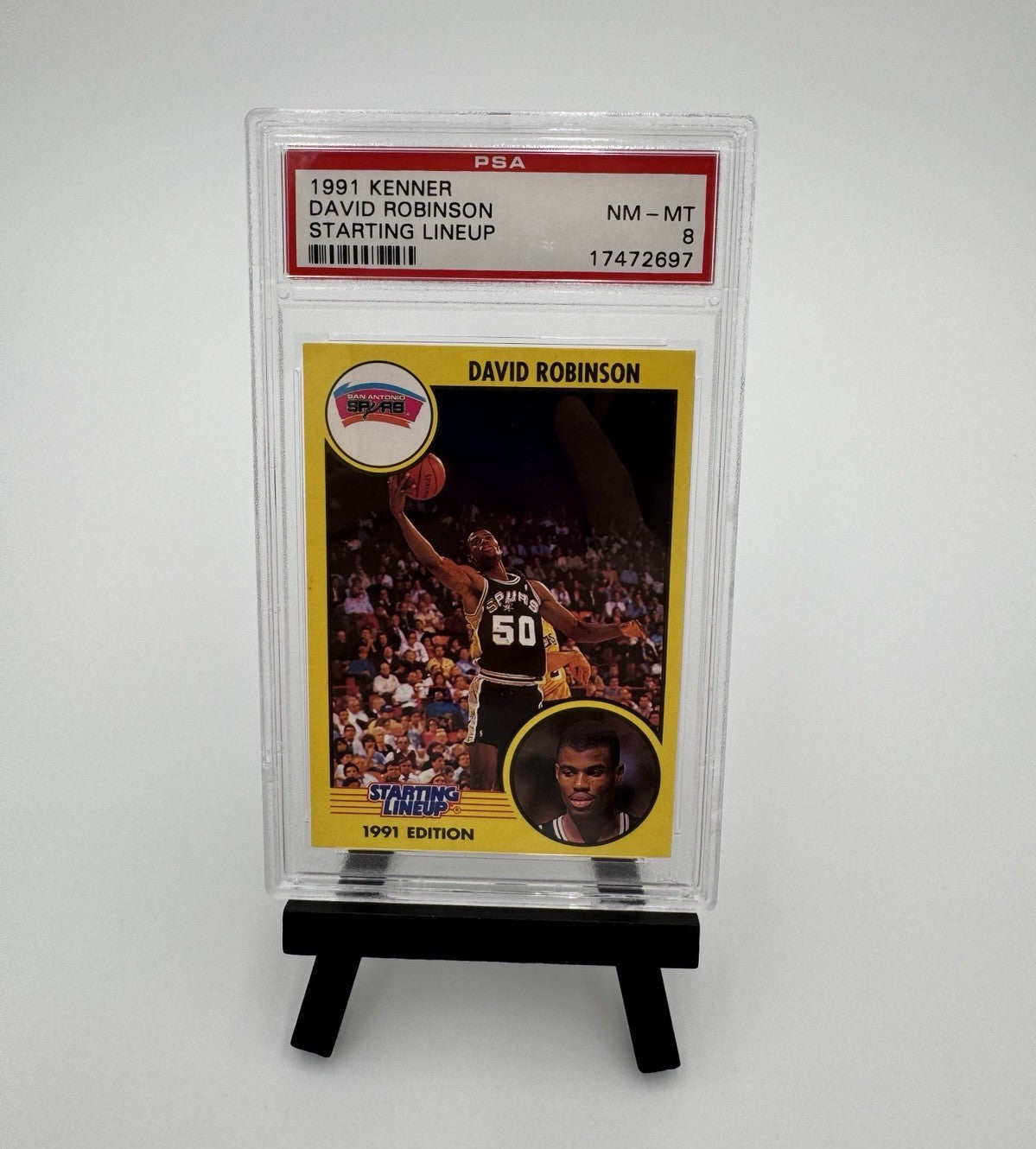 1991 Kenner Starting Lineup David Robinson Rare Spurs PSA 8 NM-MT