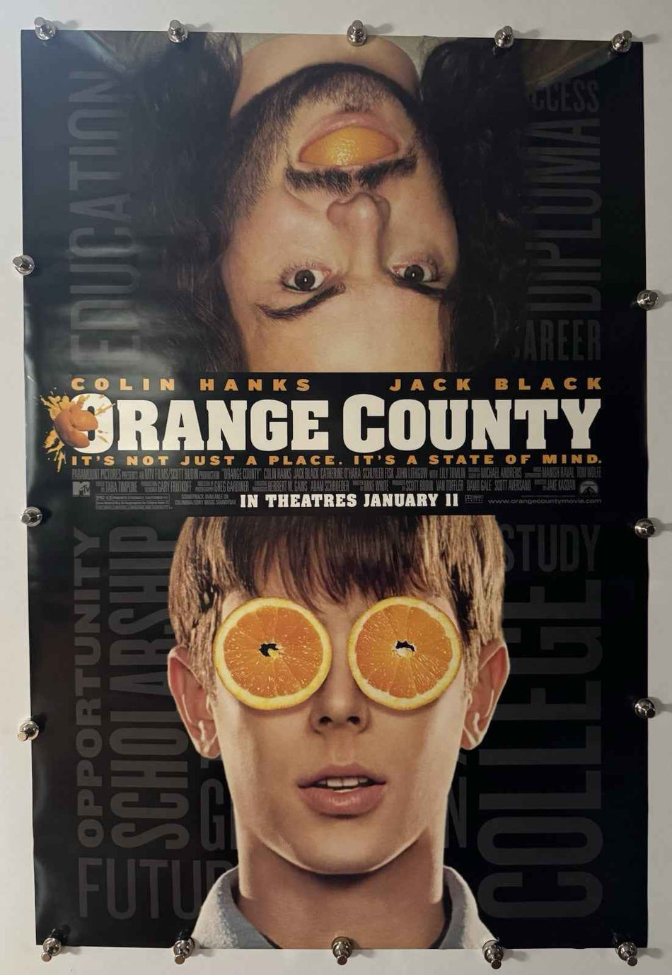ORANGE COUNTY 2002 Original Movie Poster 27x40 DS Rolled Colin Hanks - Joe's Geek VLT