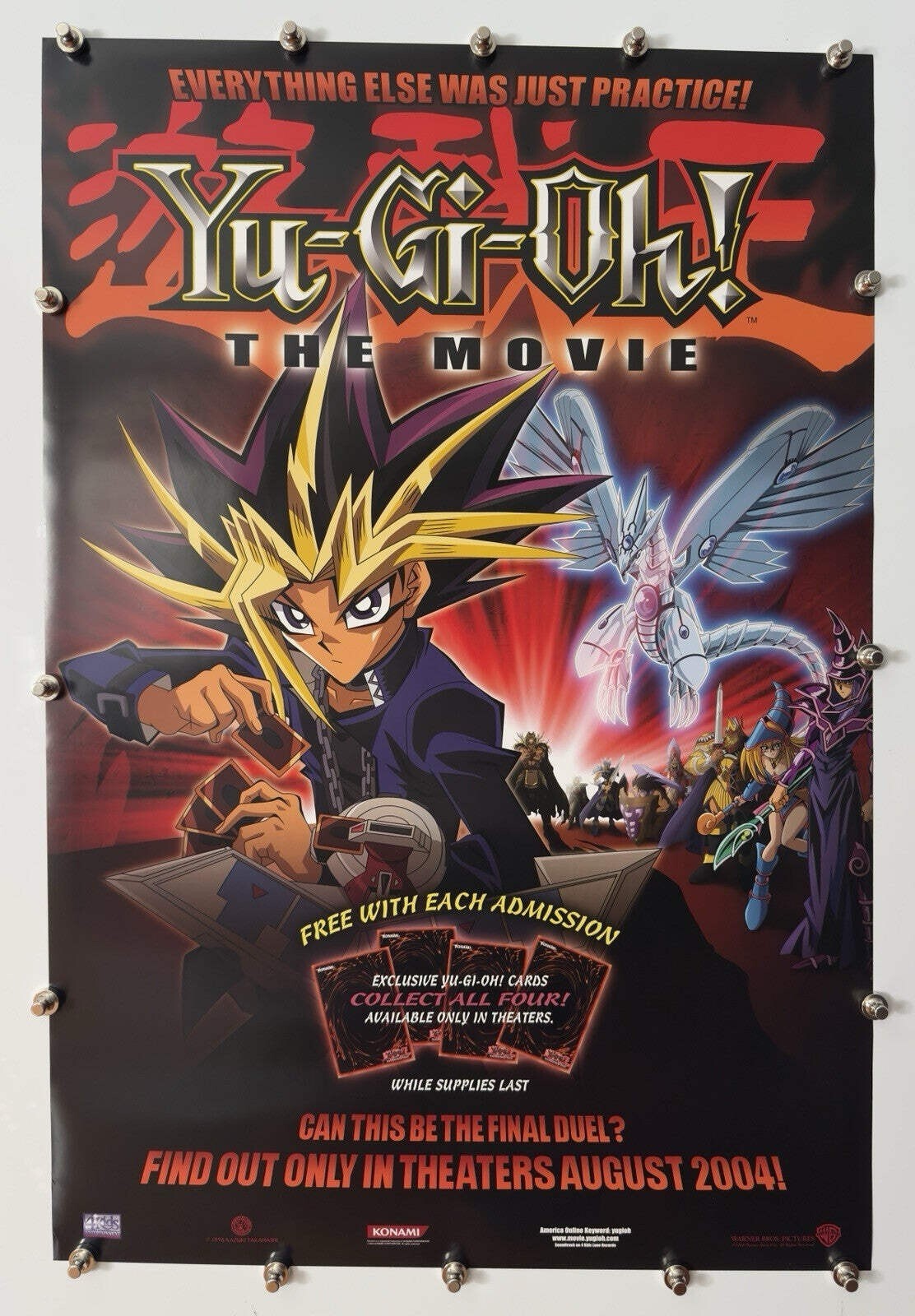 Yu-Gi-Oh! The Movie - Original Movie Poster - 2004 - Rolled DS