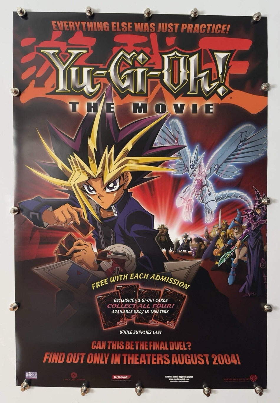 Yu-Gi-Oh! The Movie - Original Movie Poster - 2004 - Rolled DS