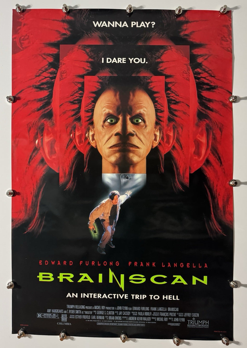 BRAINSCAN 1994 Original Movie Poster 27x40 SS Rolled Edward Furlong