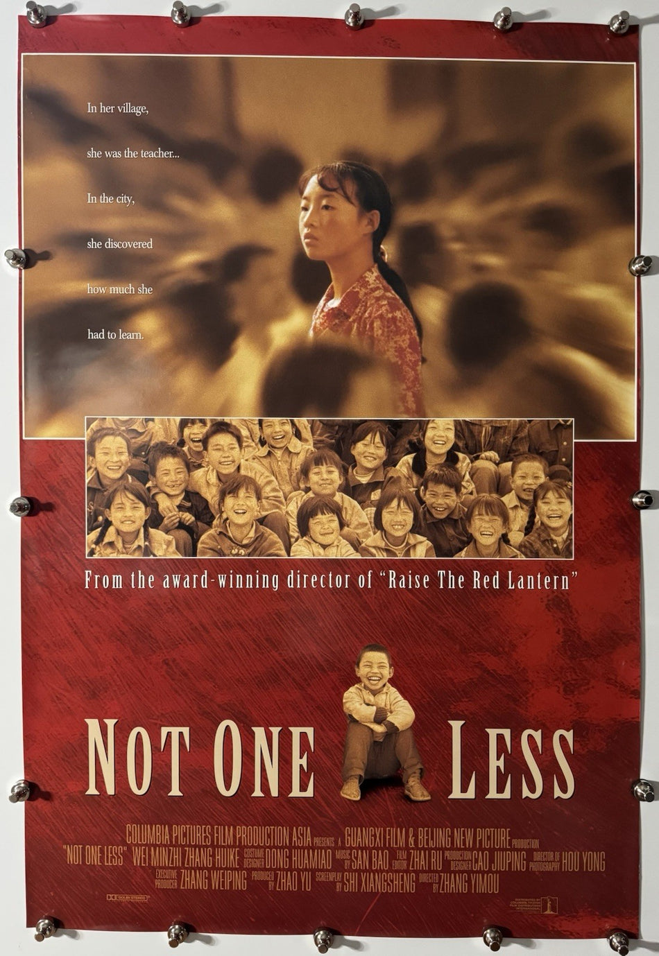 NOT ONE LESS 1999 Original Movie Poster 27x40 DS Rolled Wei Minzhi - Joe's Geek VLT