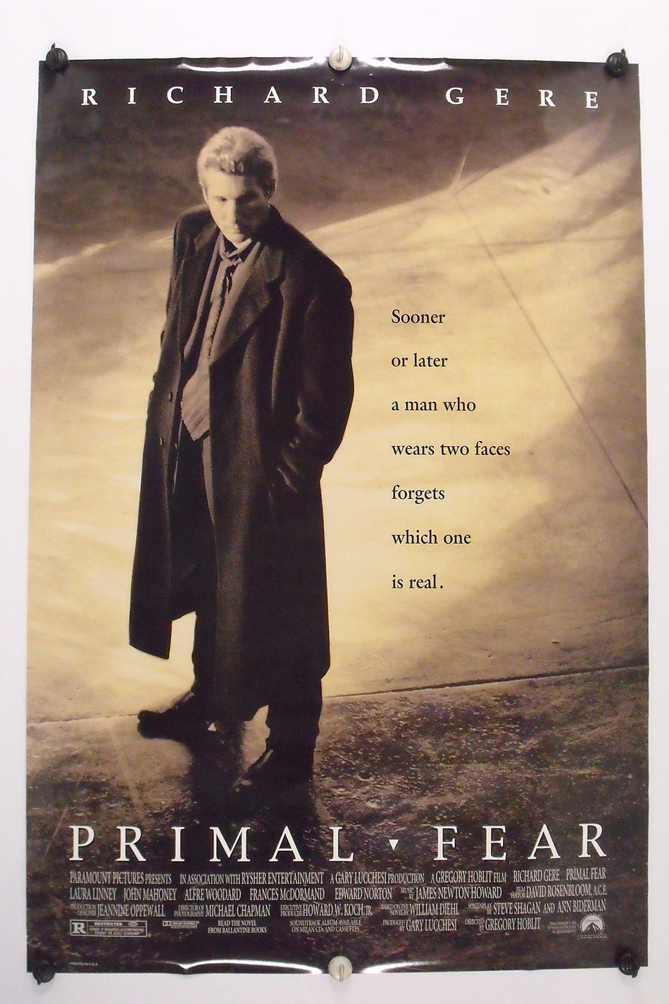 PRIMAL FEAR 1996 Original Movie Poster 27x40 DS Rolled Richard Gere - Joe's Geek VLT