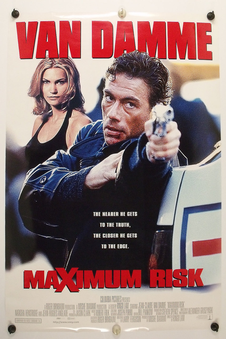 MAXIMUM RISK 1996 Original Movie Poster 27x40 DS Rolled Jean-Claude Van Damme - Joe's Geek VLT