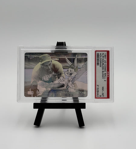 1991 UPPER DECK COMIC BALL 2 HOLOGRAMS NOLAN RYAN-BUGS BUNNY PSA 8