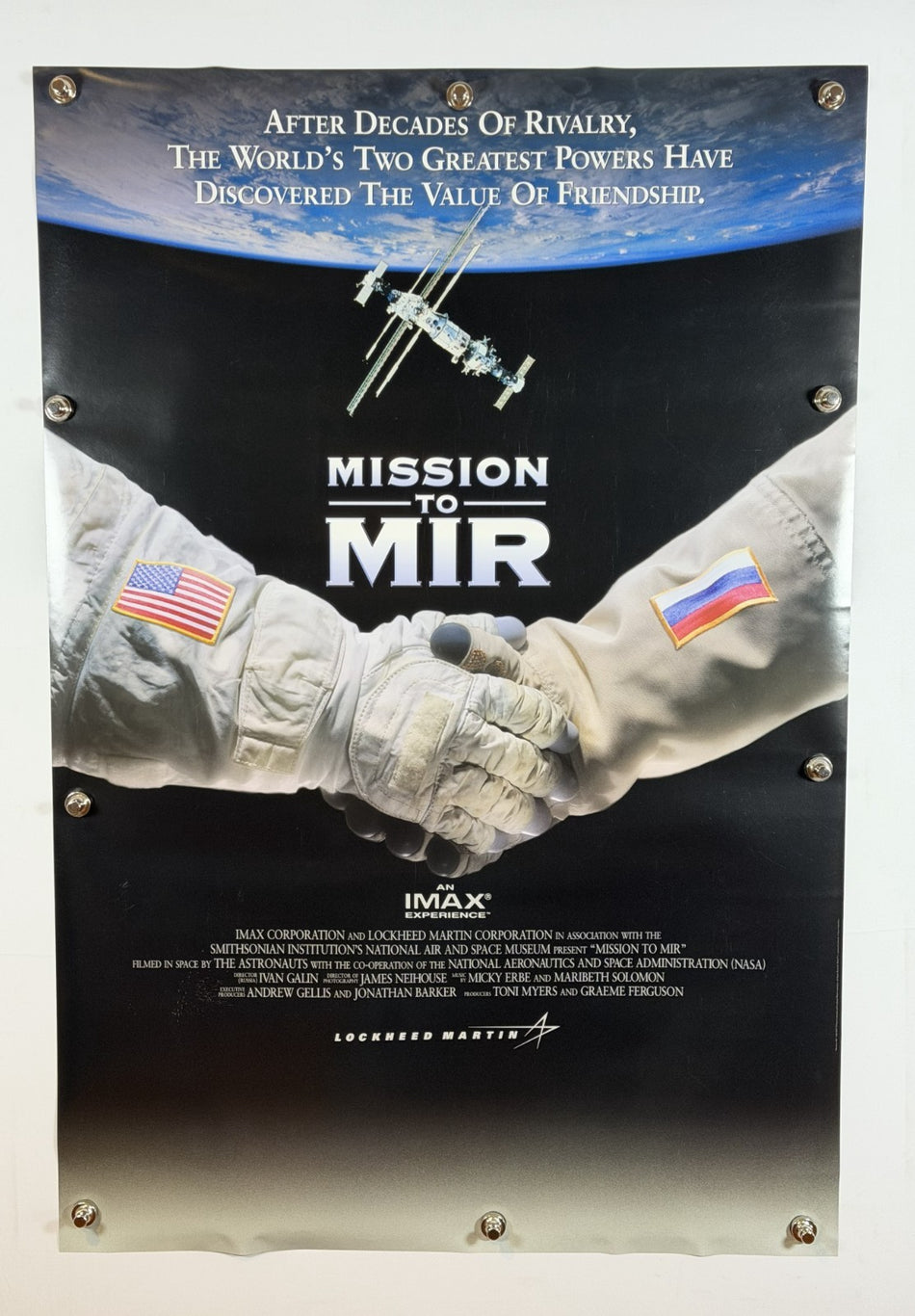 Mission to Mir 1997 Original Movie Poster 27x40 DS Rolled IMAX Space Documentary - Joe's Geek VLT