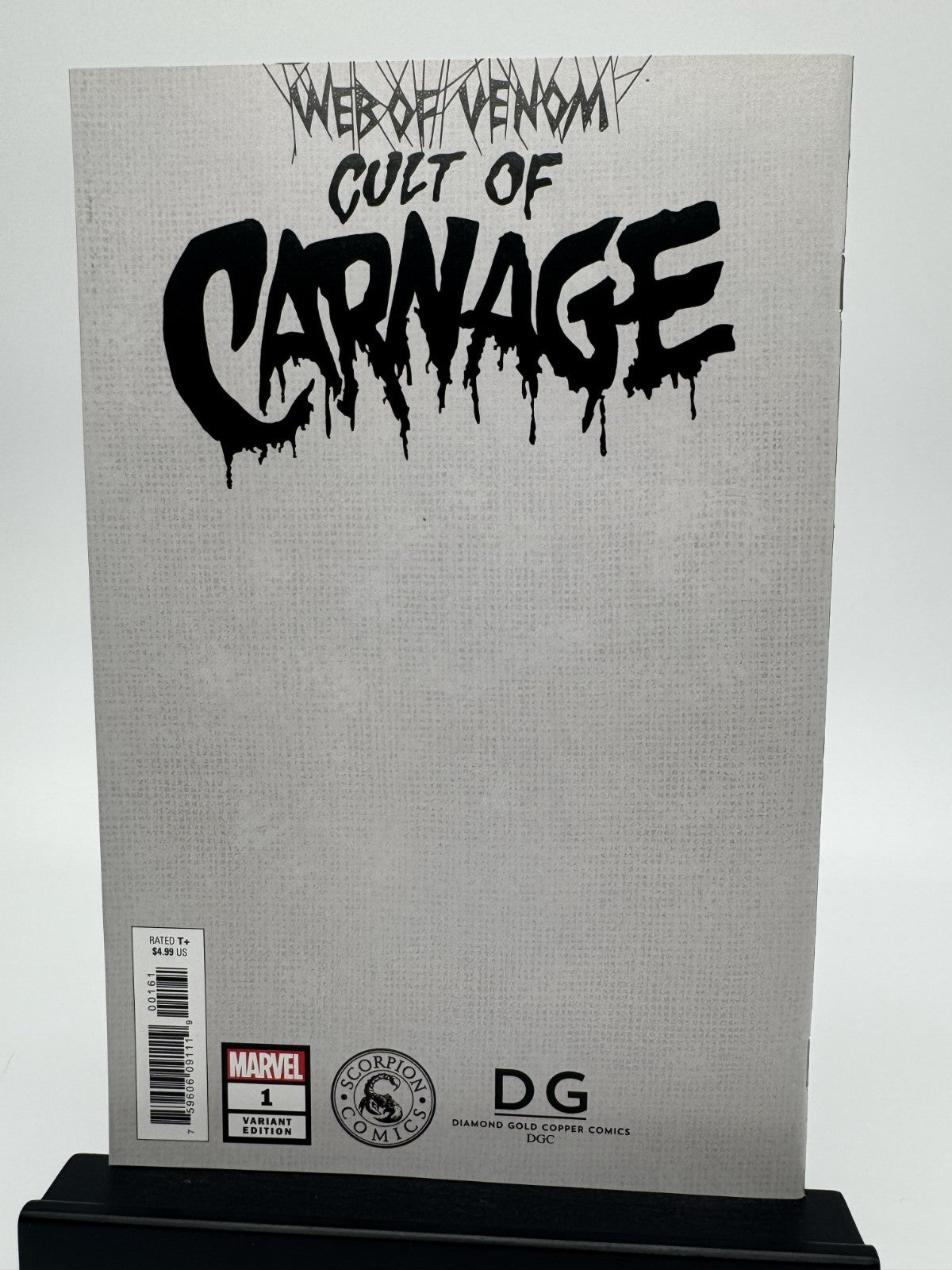 WEB OF VENOM CULT OF CARNAGE #1 CLAYTON /666 CRAIN VIRGIN VARIANT MARVEL COA LTD