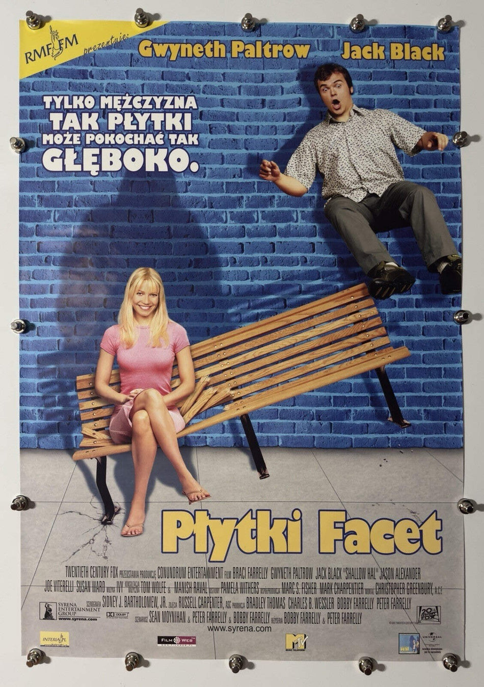 Shallow Hal 2001 Original Movie Poster 27x40 SS Rolled Jack Black Gwyneth Paltrow - Joe's Geek VLT