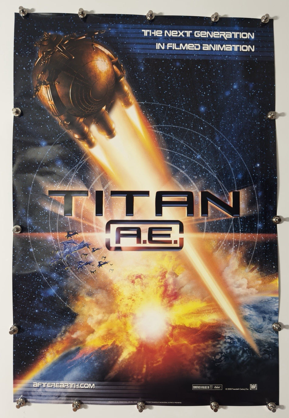 TITAN A.E. 2000 Original Movie Poster 27x40 DS Rolled Style B Matt Damon