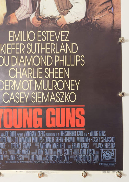 Young Guns - Original Movie Poster - 1988 - Rolled SS