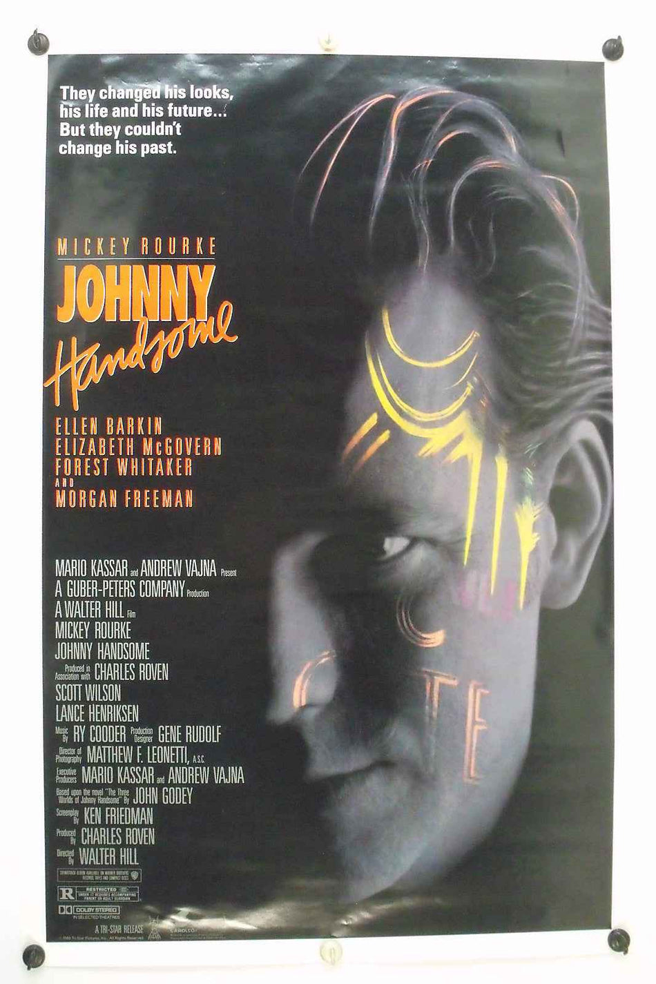 JOHNNY HANDSOME 1989 Original NSS Movie Poster 27x40 SS Rolled Mickey Rourke