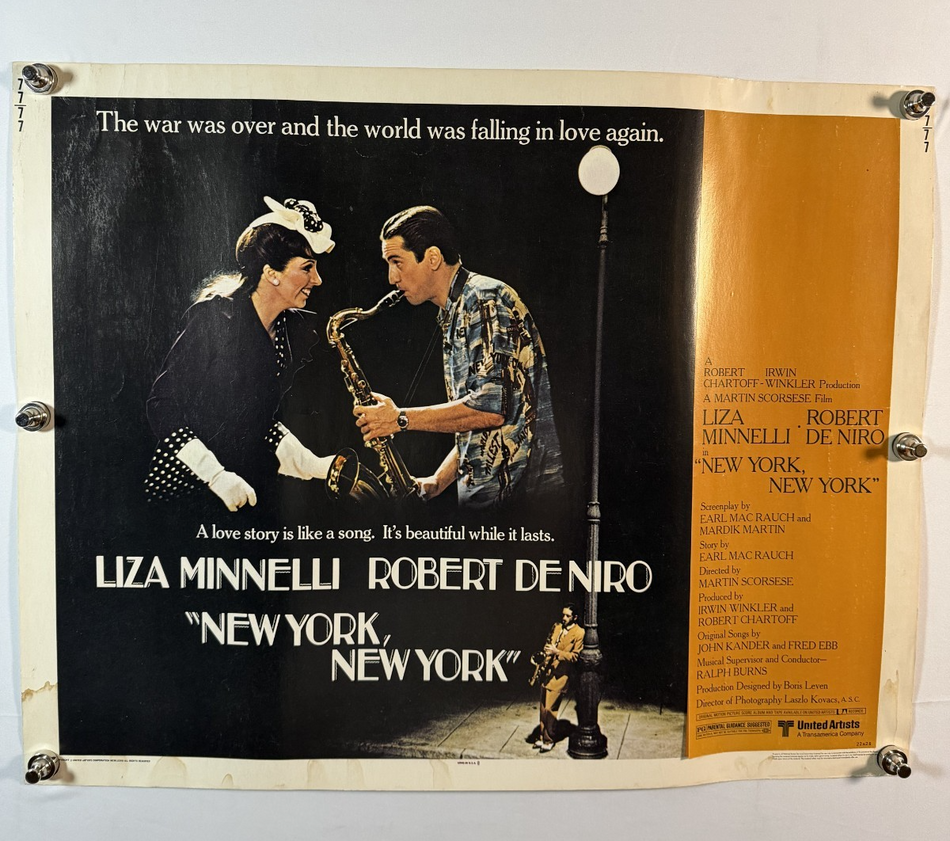 New York New York 1977 Original Movie Poster 22x28 SS Rolled Robert De Niro Liza Minnelli - Joe's Geek VLT