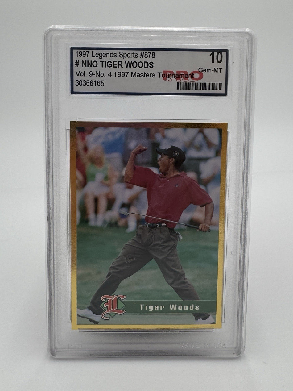 1997 LEGENDS SPORTS #NNO TIGER WOODS MASTERS TOURNAMENT  Vol.9 No.4 Gem MT 10