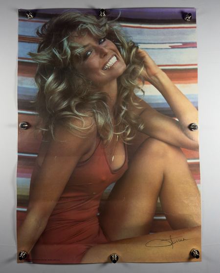 FARRAH FAWCETT RED SWIMSUIT 1976 Original Poster 20x28 SS Rolled - Joe's Geek VLT