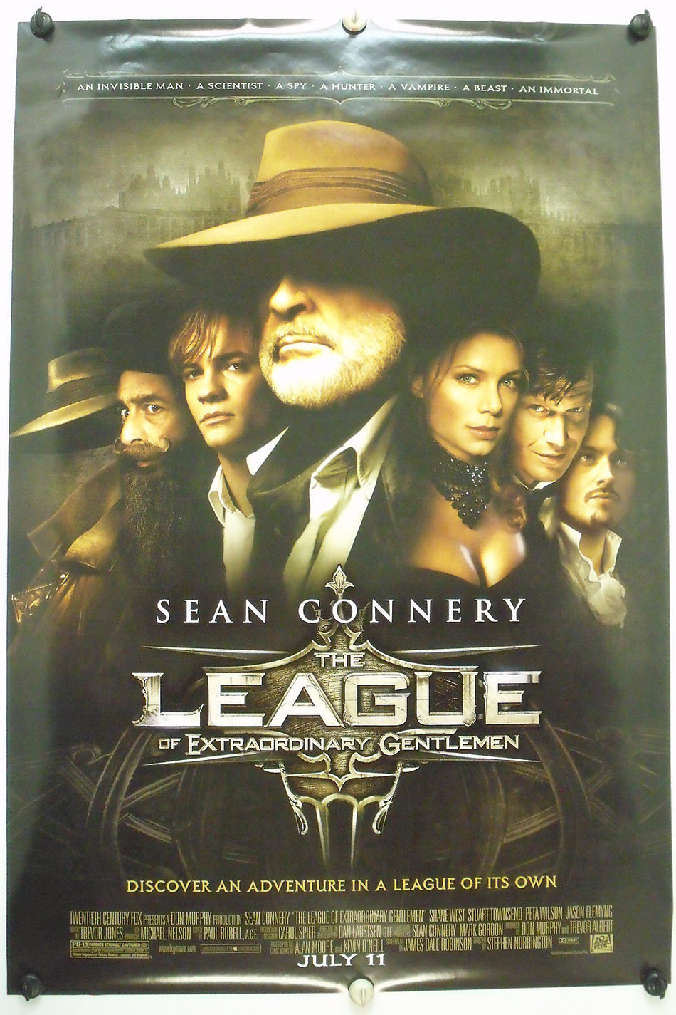 THE LEAGUE OF EXTRAORDINARY GENTLEMEN 2003 Original Movie Poster 27x40 DS Rolled Style B Sean Connery