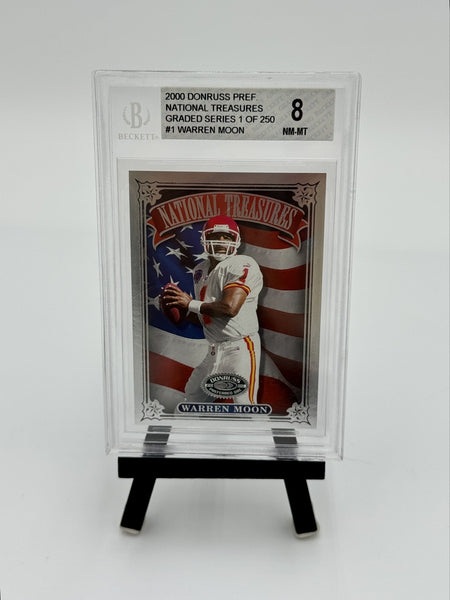 2000 Donruss Preferred QBC - National Treasures Warren Moon #NT-1 /1000