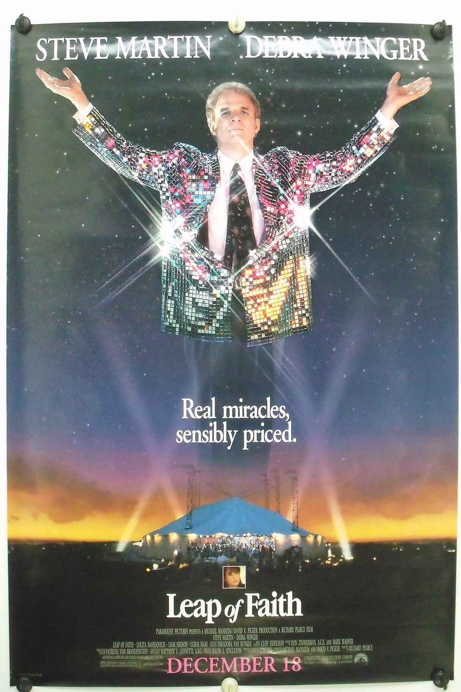 LEAP OF FAITH 1992 Original Movie Poster 27x40 DS Rolled Steve Martin
