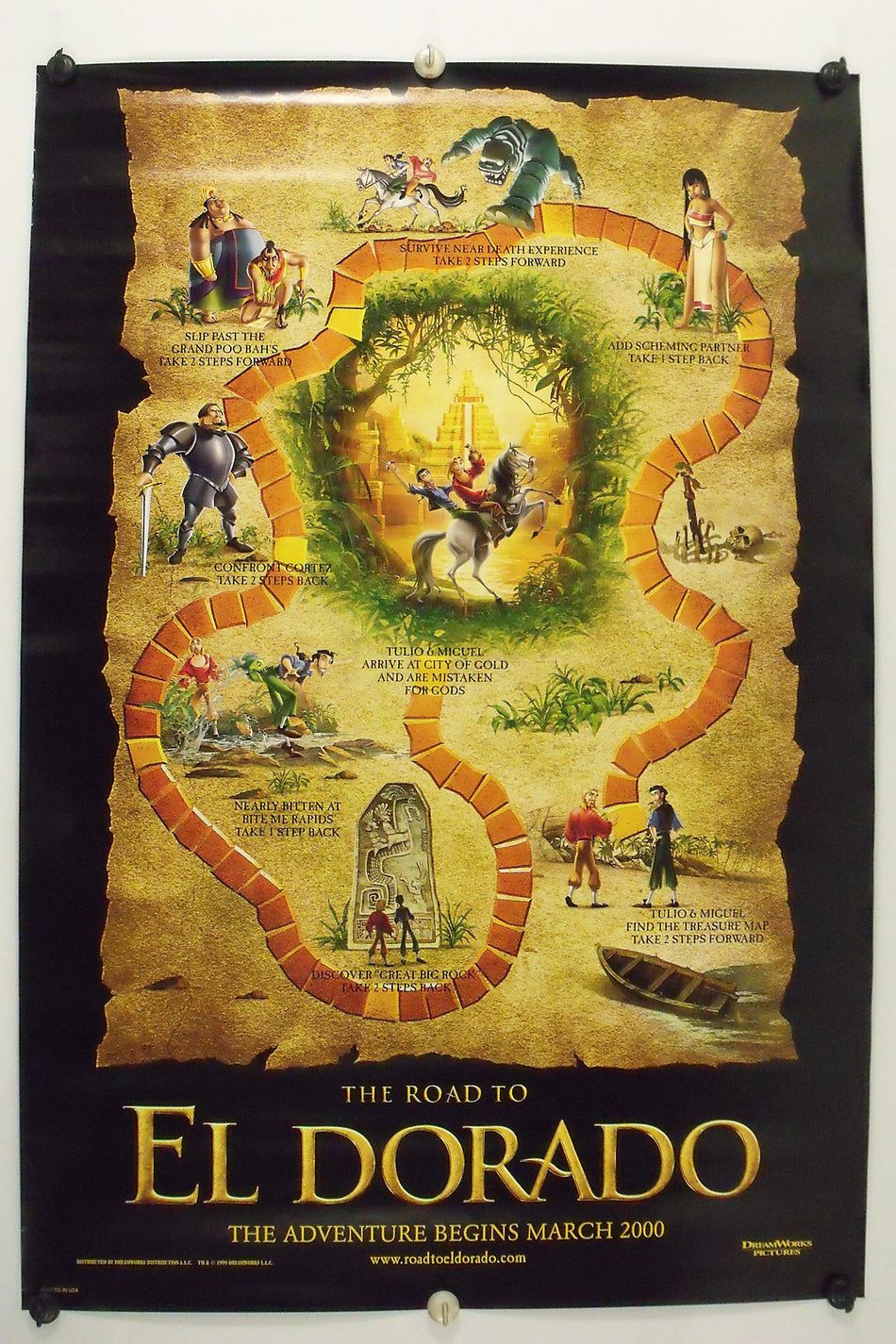 THE ROAD TO EL DORADO 2000 Original Movie Poster 27x40 DS Rolled Style A Kevin Kline
