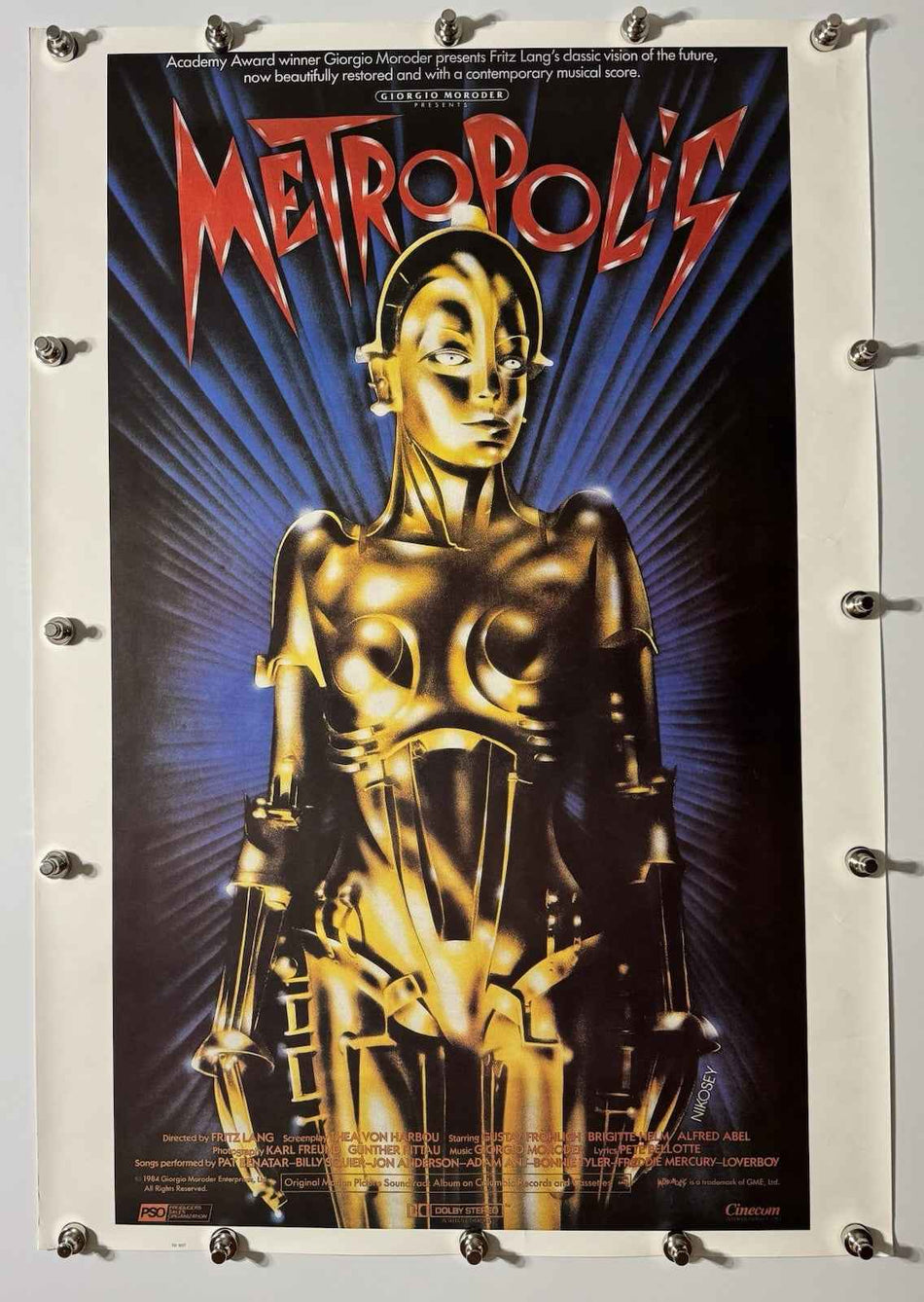 METROPOLIS 1984 Movie Poster Reprint 27x40 SS Rolled Fritz Lang - Joe's Geek VLT