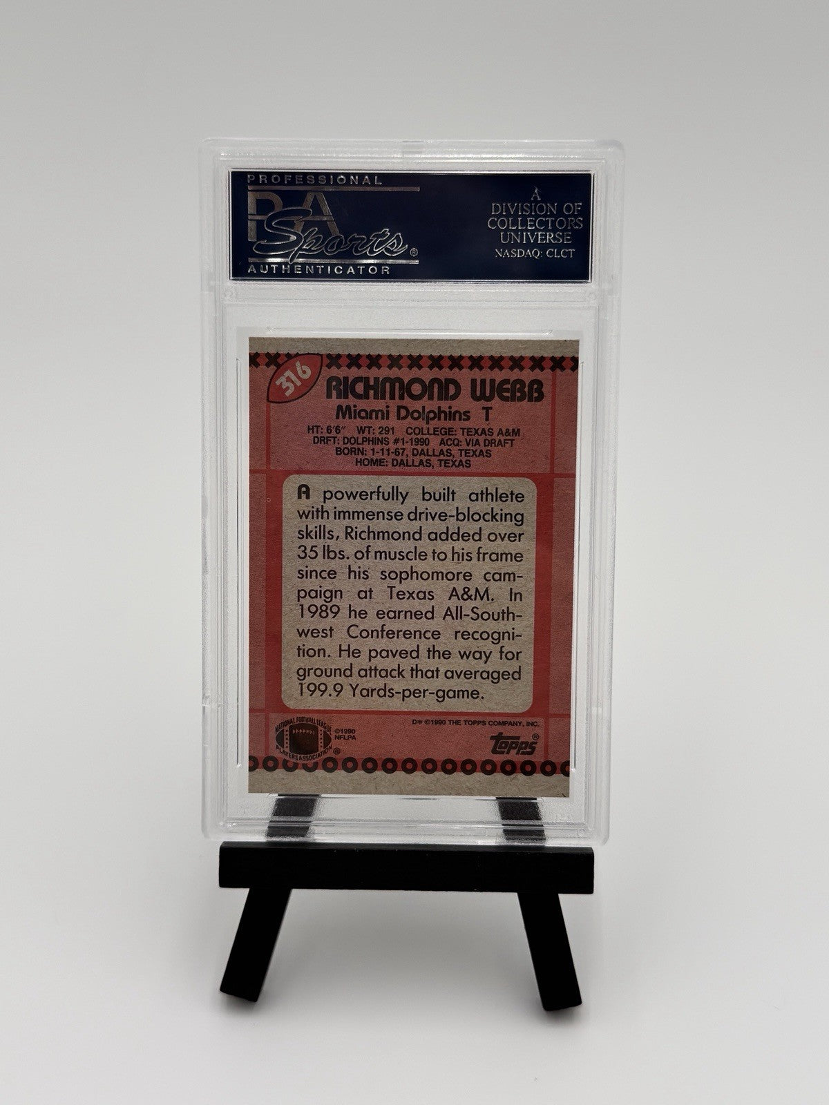 1990 Topps - Richmond Webb #316 (RC) PSA 8