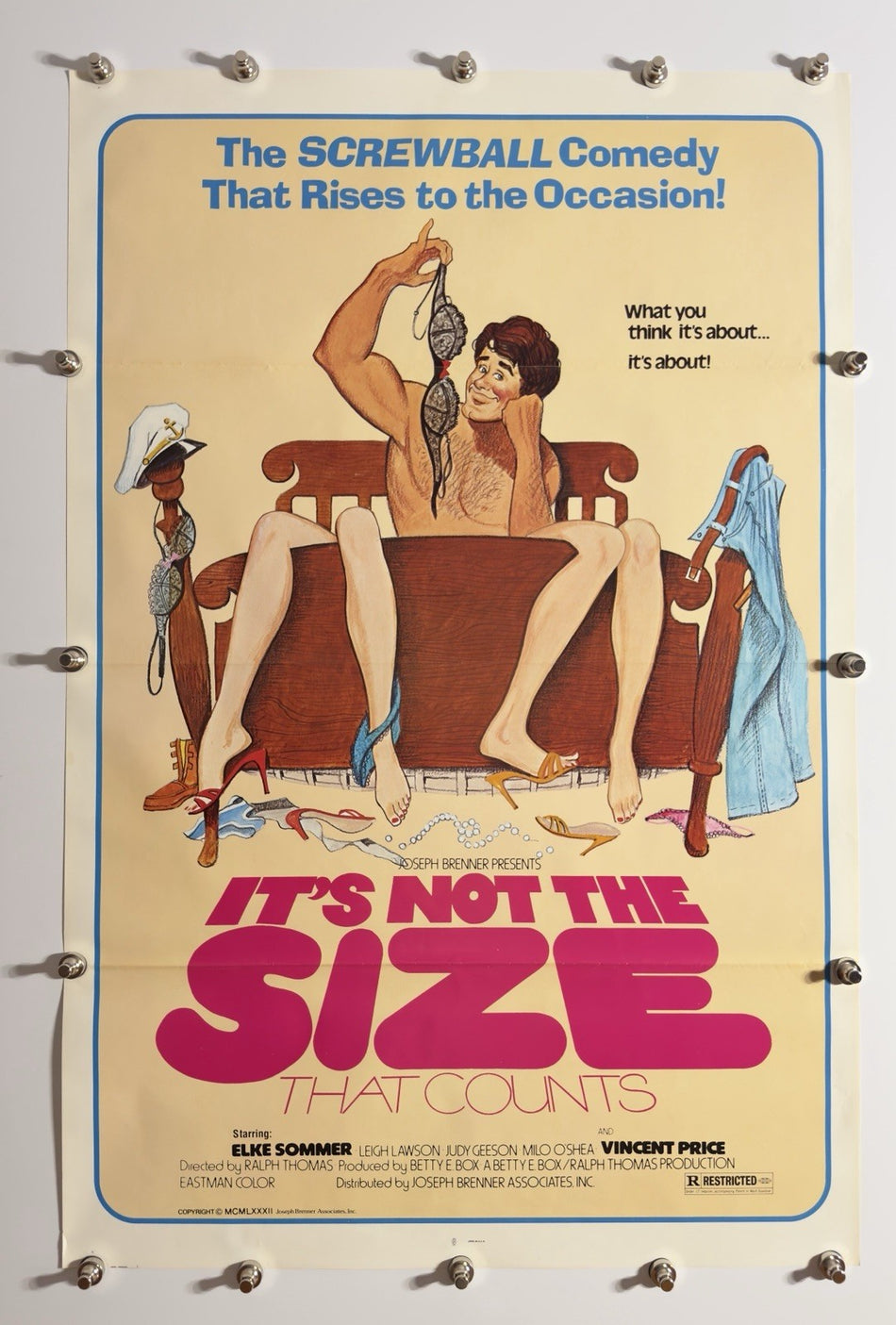 It's Not the Size That Counts 1974 Original Movie Poster 27x41 SS Rolled Elke Sommer Vincent Price - Joe's Geek VLT
