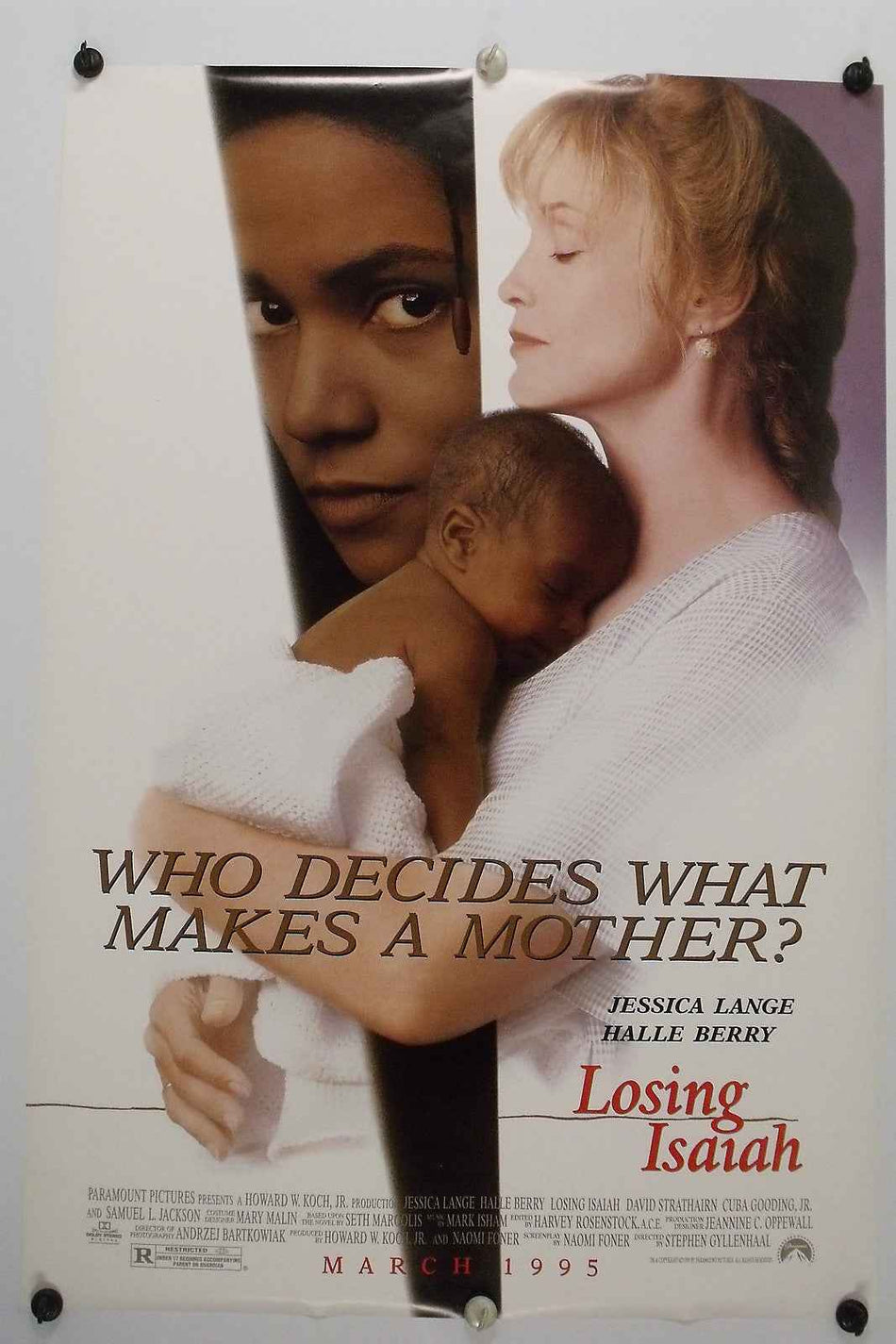 LOSING ISAIAH 1995 Original Movie Poster 27x40 DS Rolled Jessica Lange - Joe's Geek VLT