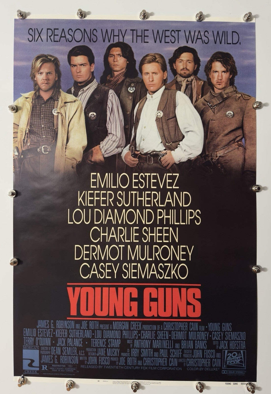 Young Guns - Original Movie Poster - 1988 - Rolled SS