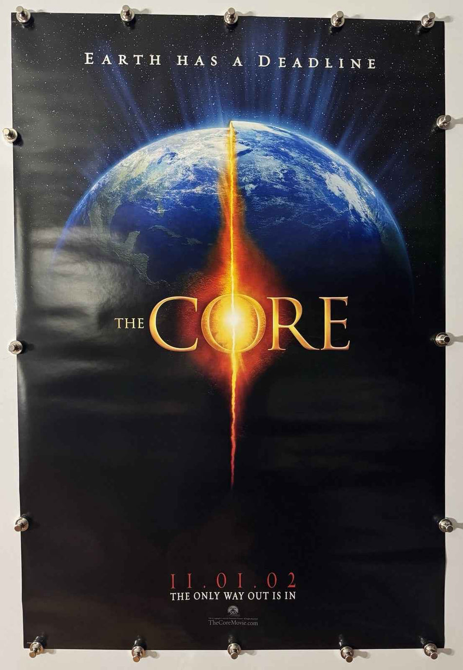 THE CORE 2003 Original Movie Poster 27x40 DS Rolled Aaron Eckhart Style B - Joe's Geek VLT