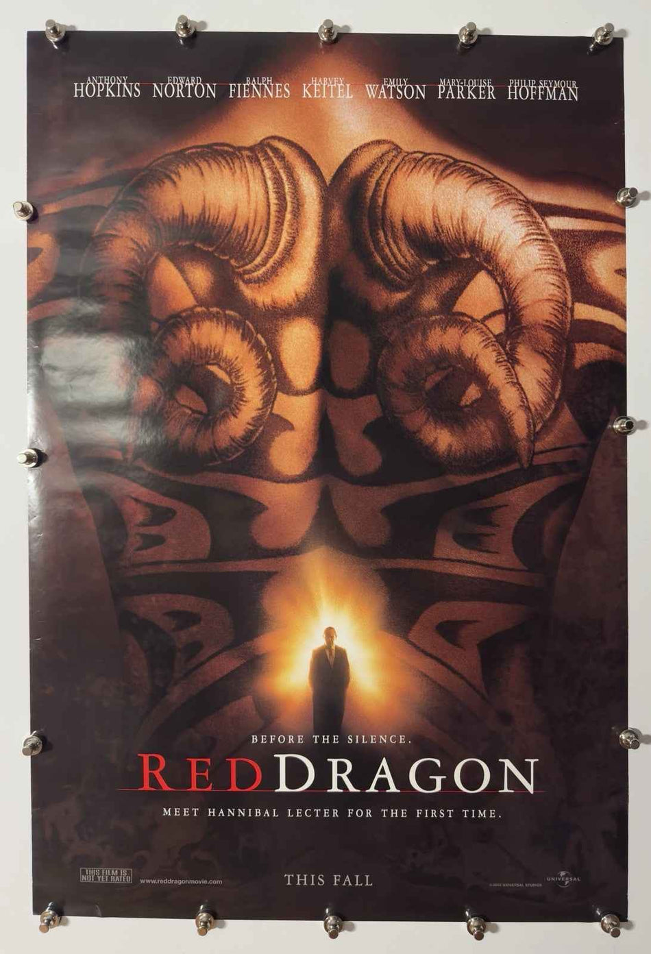 RED DRAGON 2002 Original Movie Poster 27x40 DS Rolled Style B Anthony Hopkins - Joe's Geek VLT
