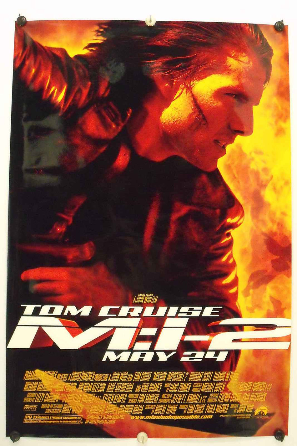 MISSION: IMPOSSIBLE II 2000 Original Movie Poster 27x40 DS Rolled REV B Tom Cruise - Joe's Geek VLT