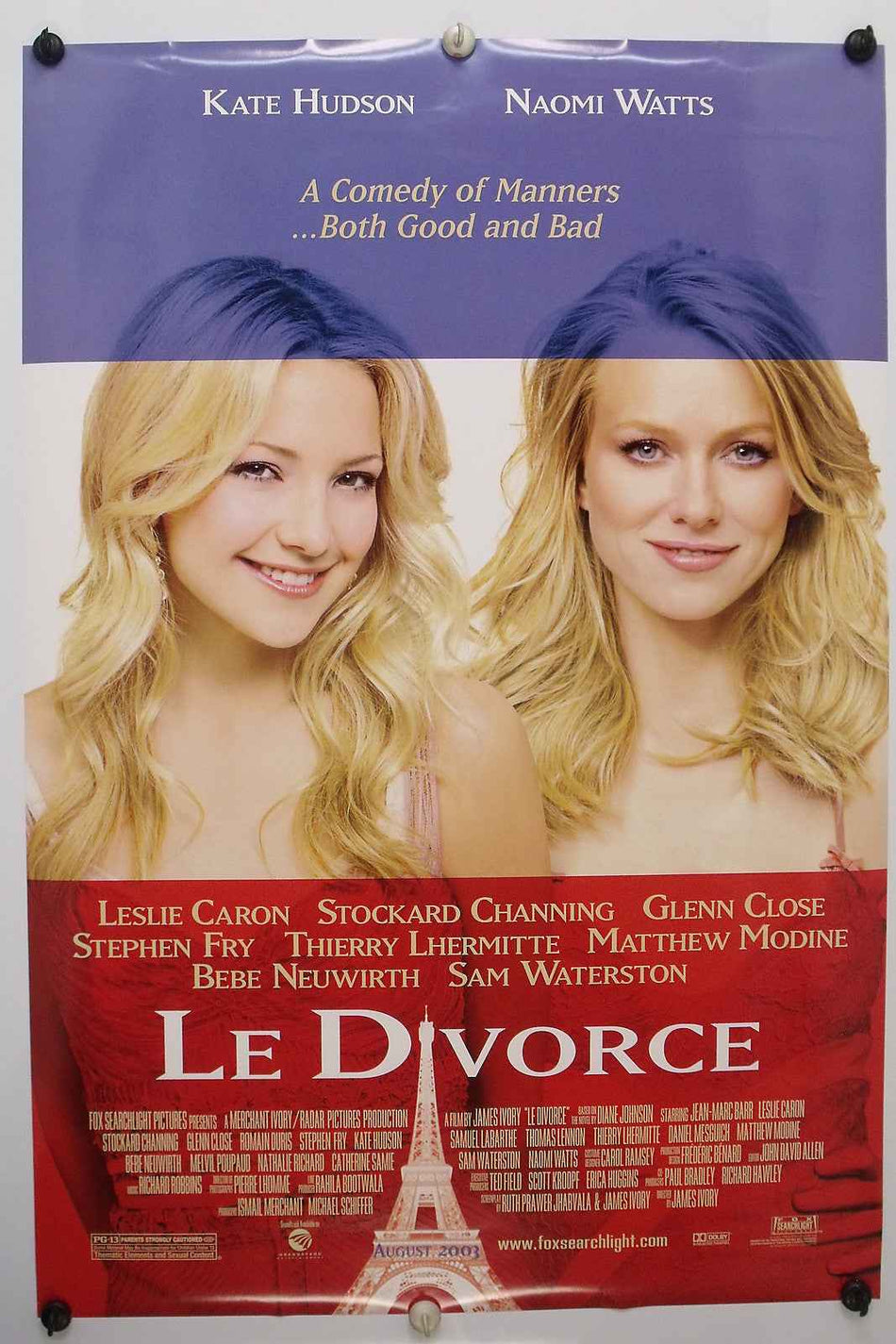 LE DIVORCE 2003 Original Movie Poster 27x40 DS Rolled Kate Hudson - Joe's Geek VLT