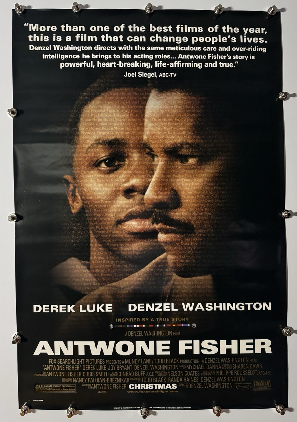 ANTWONE FISHER 2002 Original Movie Poster 27x40 DS Rolled Denzel Washington