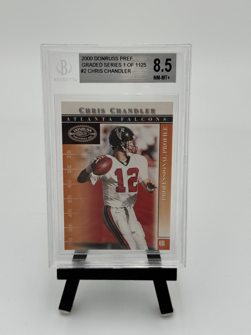 2000 Donruss Preferred QBC - Chris Chandler #2 Graded Series /1125 Trading Card