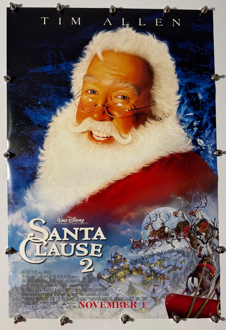 THE SANTA CLAUSE 2 2002 Original Movie Poster 27x40 DS Rolled Tim Allen