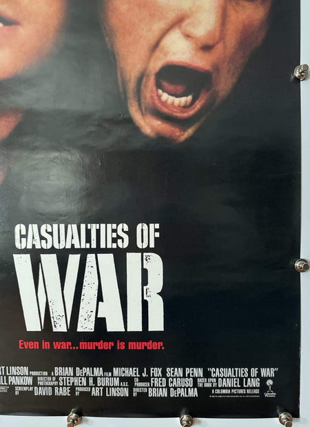 Casualties of War - Original Movie Poster - 1989 - Rolled SS