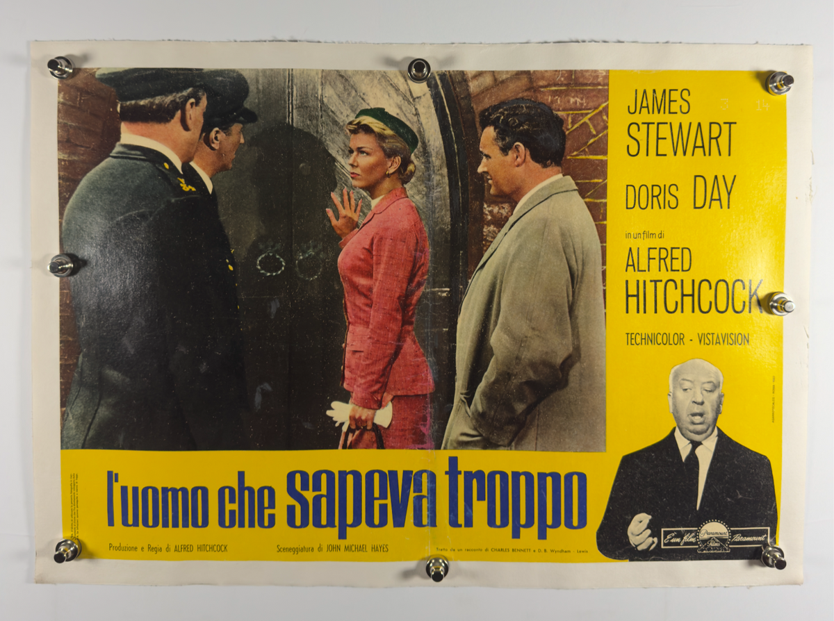 Alfred Hitchcock - The Man Who Knew Too Much 1956 - Italy Original Linen Backed