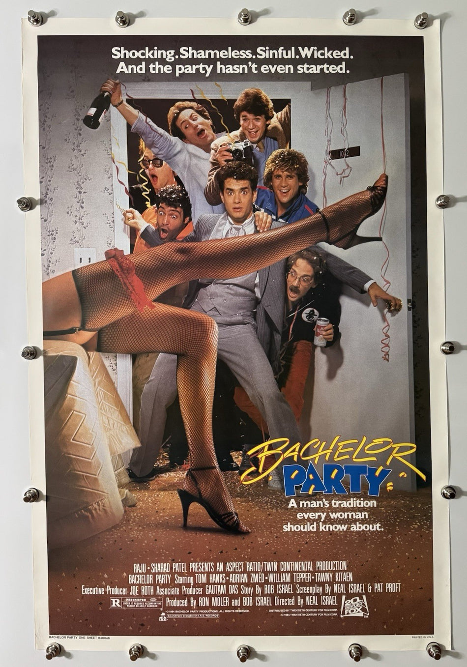 BACHELOR PARTY 1984 Original Movie Poster 27x40 SS Rolled Tom Hanks