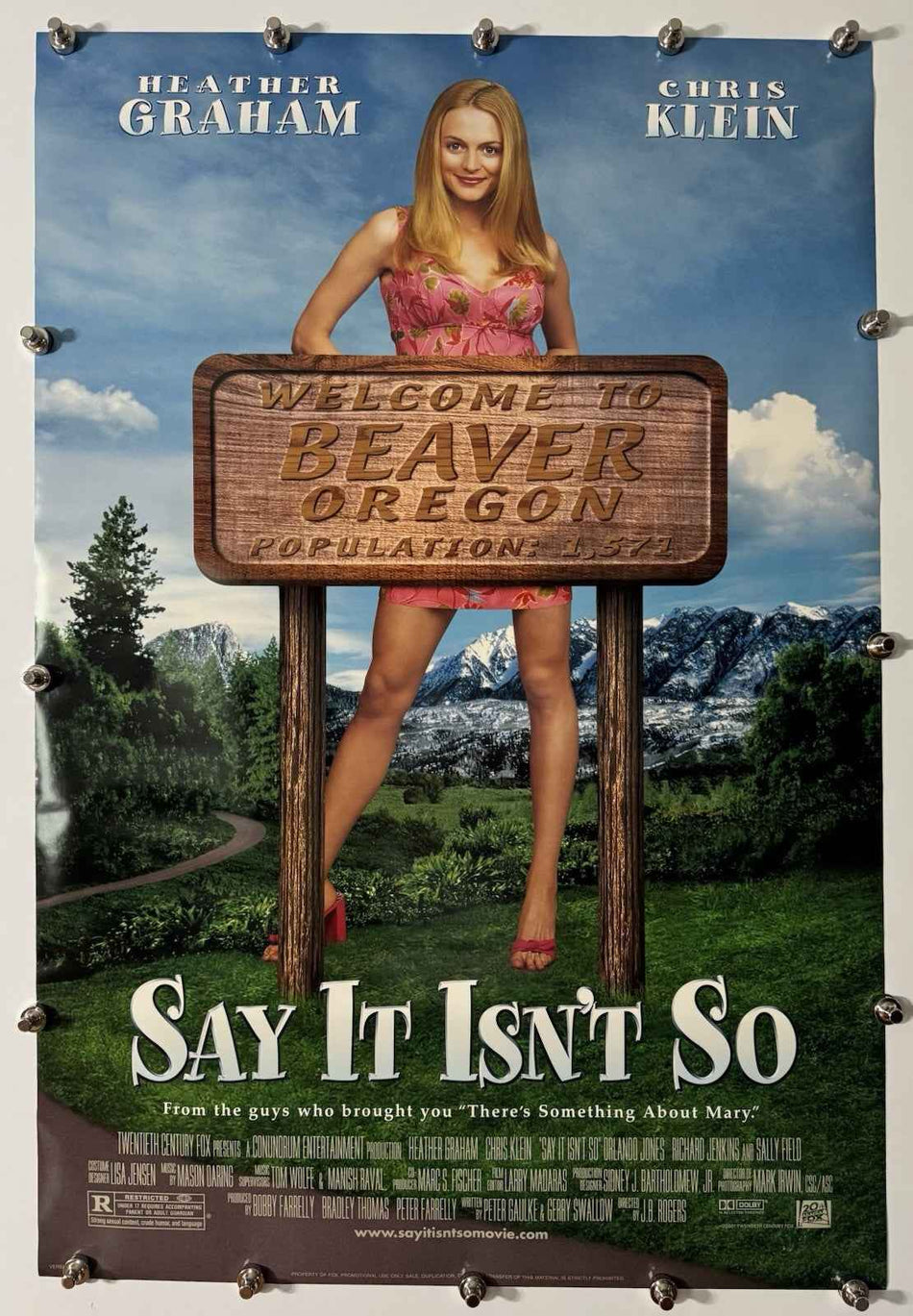 SAY IT ISN'T SO 2001 Original Movie Poster 27x40 DS Rolled Style B Chris Klein - Joe's Geek VLT