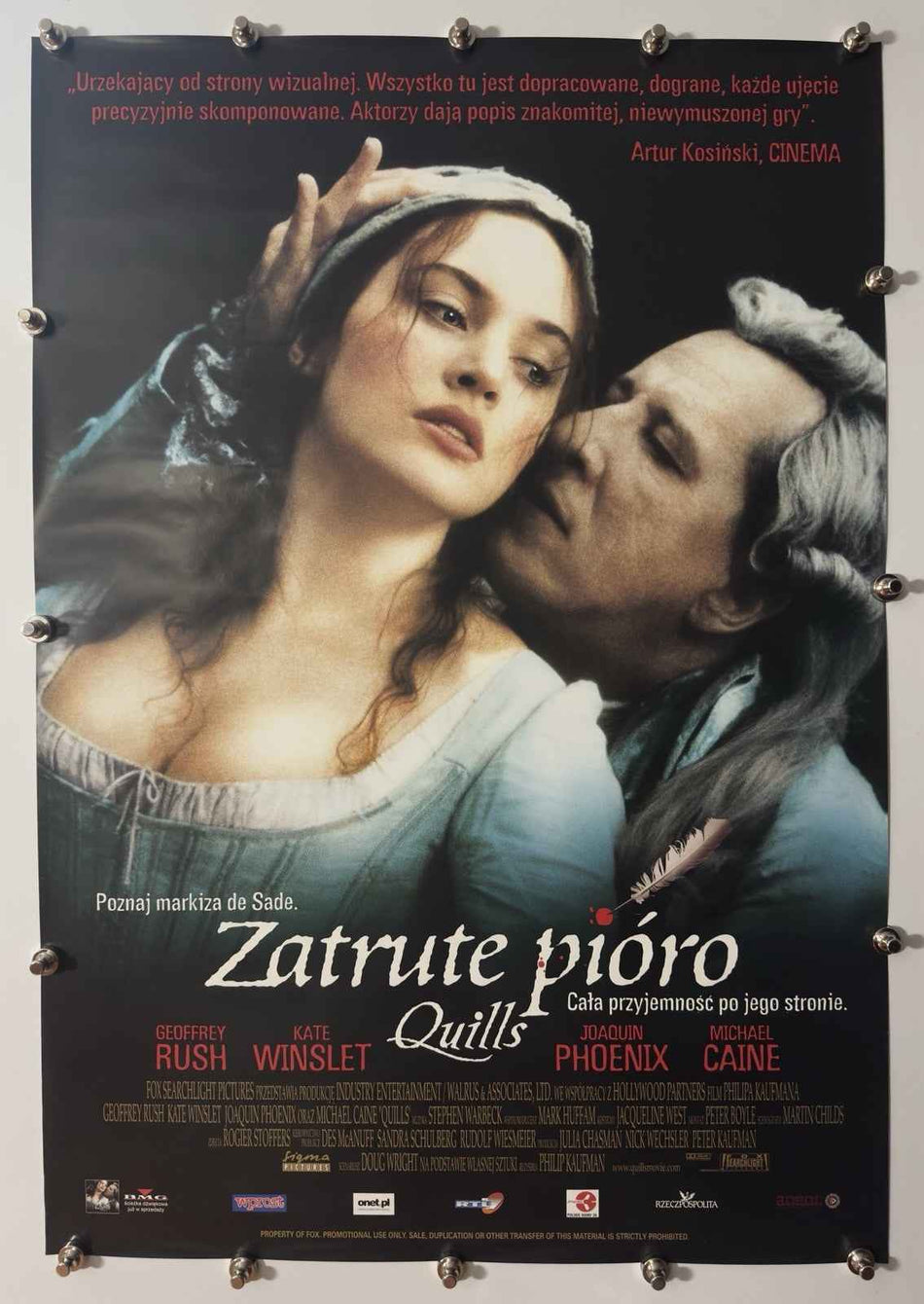 QUILLS 2000 Polish Movie Poster 27x39 SS Rolled Geoffrey Rush - Joe's Geek VLT