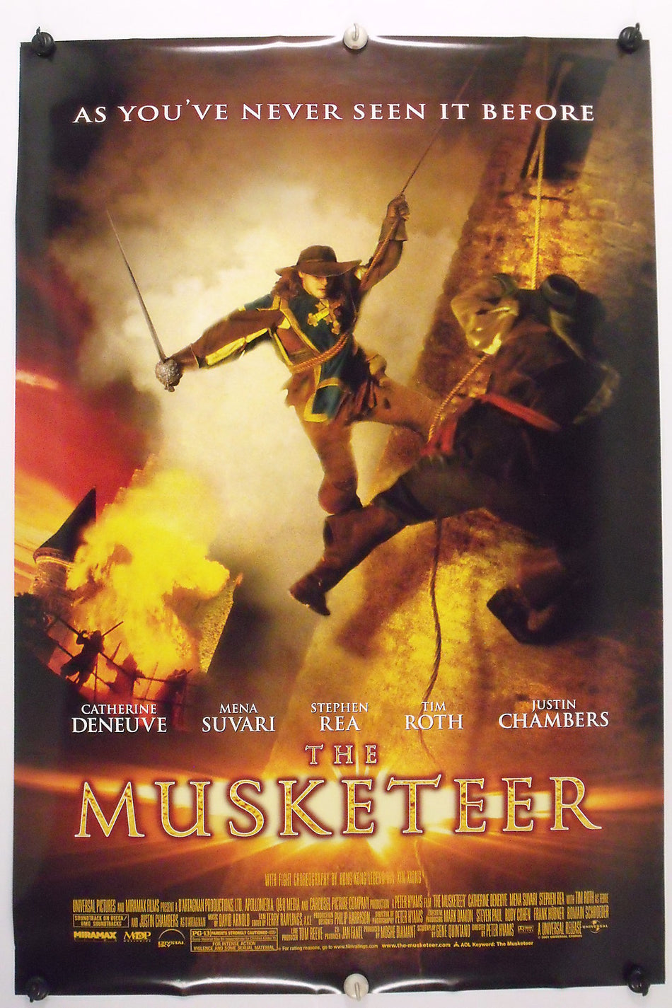 THE MUSKETEER 2001 Original Movie Poster 27x40 DS Rolled Justin Chambers