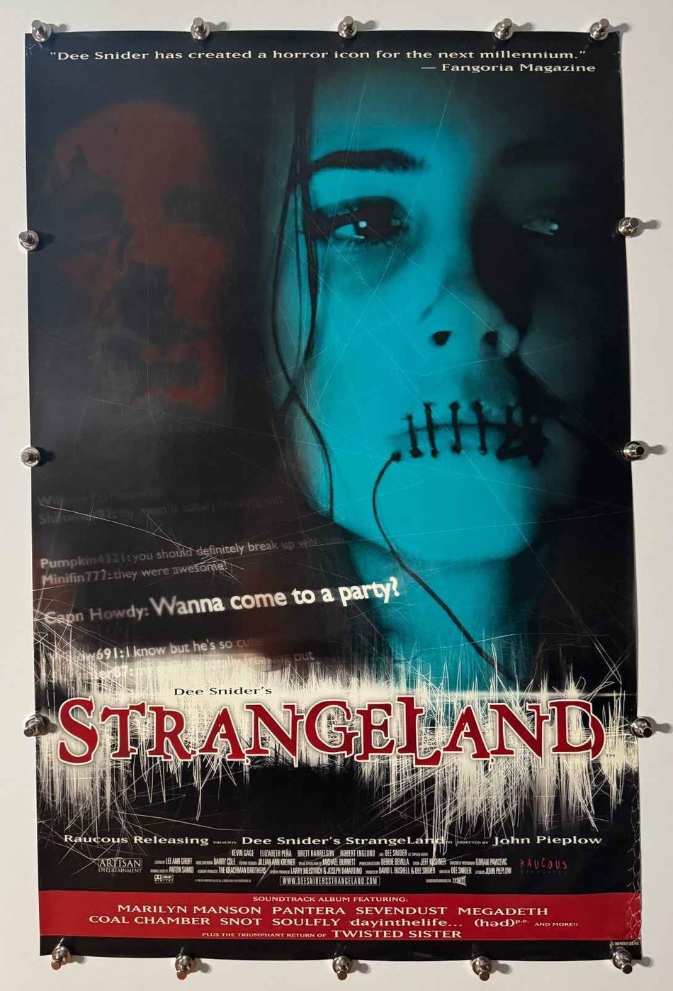 STRANGELAND 1998 Original Movie Poster 27x40 SS Rolled Dee Snider - Joe's Geek VLT