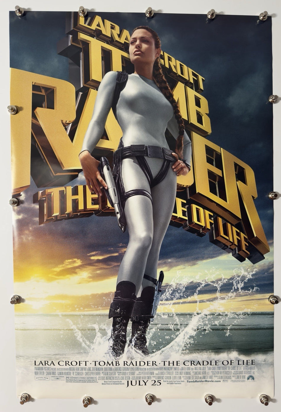 LARA CROFT: TOMB RAIDER 2001 Original Movie Poster 27x40 DS Rolled Style A Angelina Jolie - Joe's Geek VLT