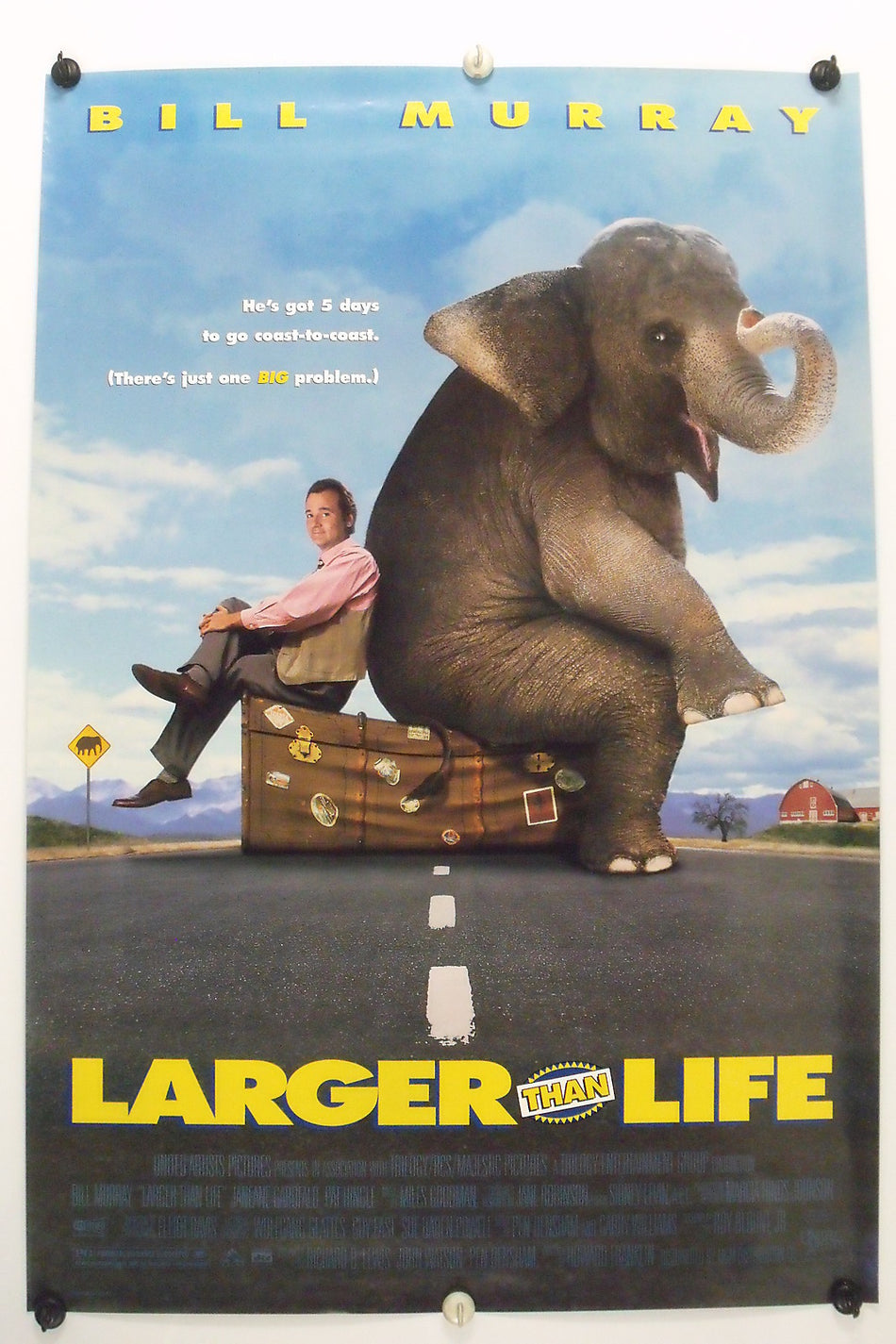 LARGER THAN LIFE 1996 Original Movie Poster 27x40 DS Rolled Style B Bill Murray - Joe's Geek VLT