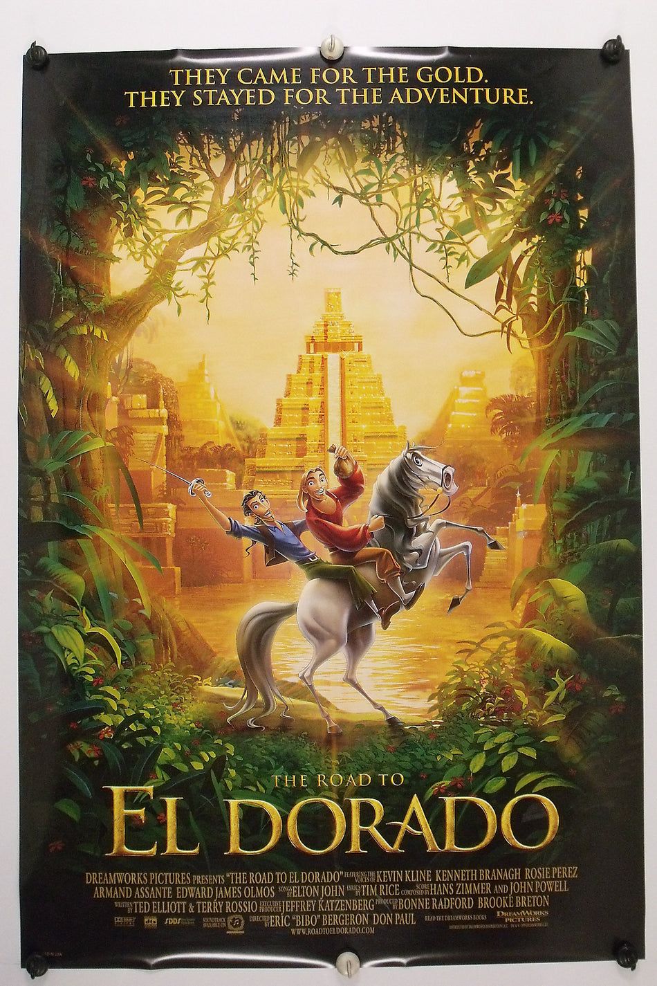 THE ROAD TO EL DORADO 2000 Original Movie Poster 27x40 DS Rolled Style B Kevin Kline