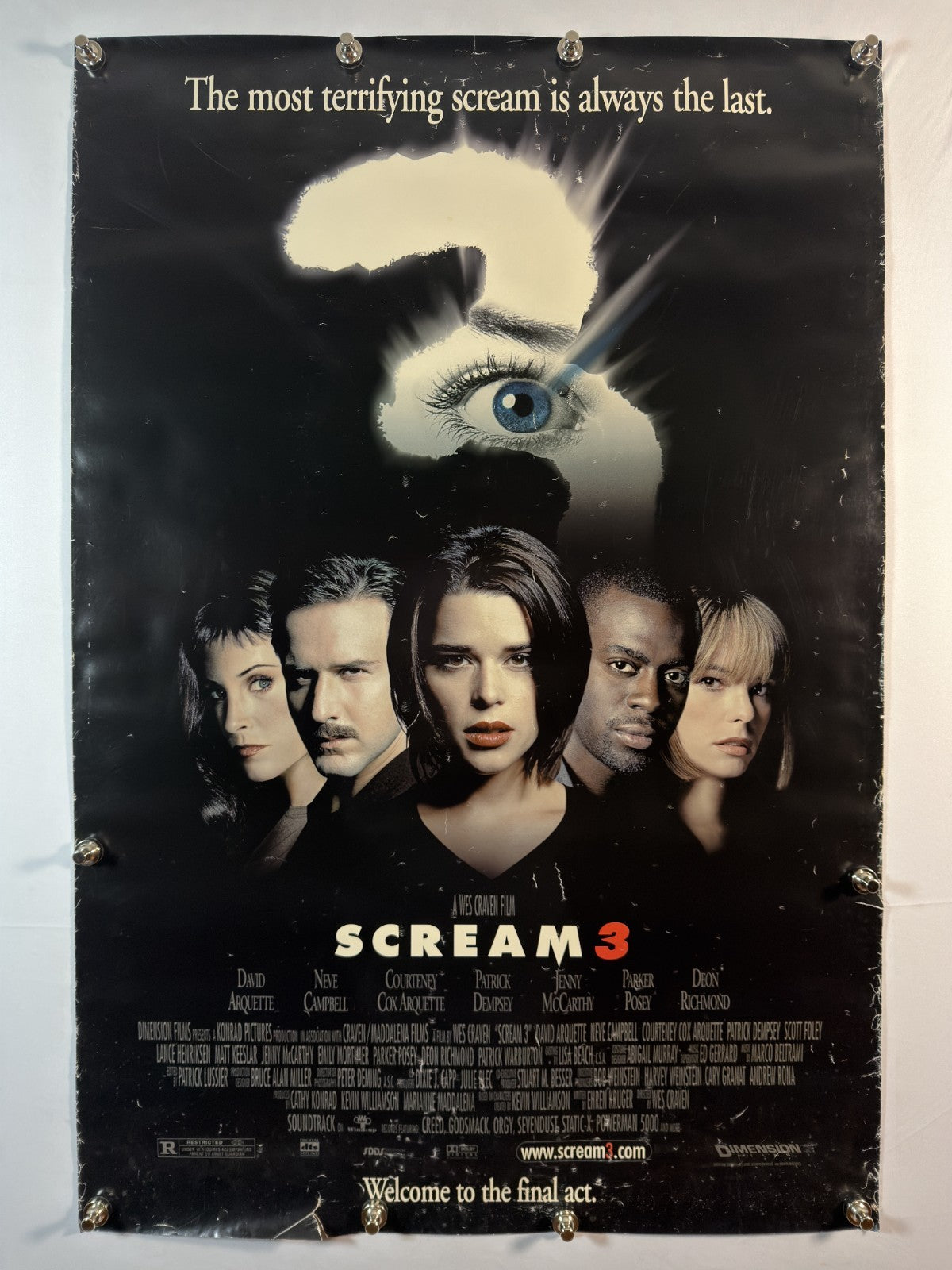 Scream 3 (2000) - Original Movie Poster - 27 x 40 - Rolled DS