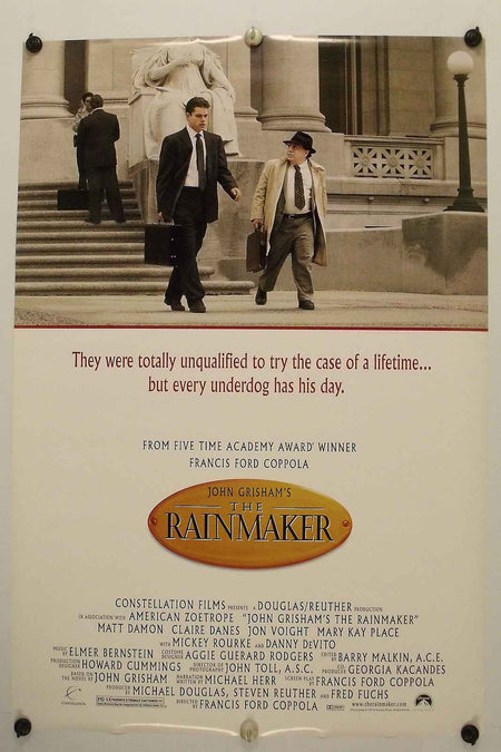 THE RAINMAKER 1997 Original Movie Poster 27x40 DS Rolled Matt Damon
